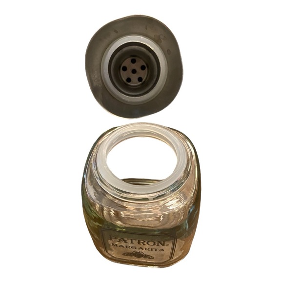 PATRON Margarita Shaker Glass Chrome Bottle 18oz Cocktail Mixer Tequila - Picture 4 of 5